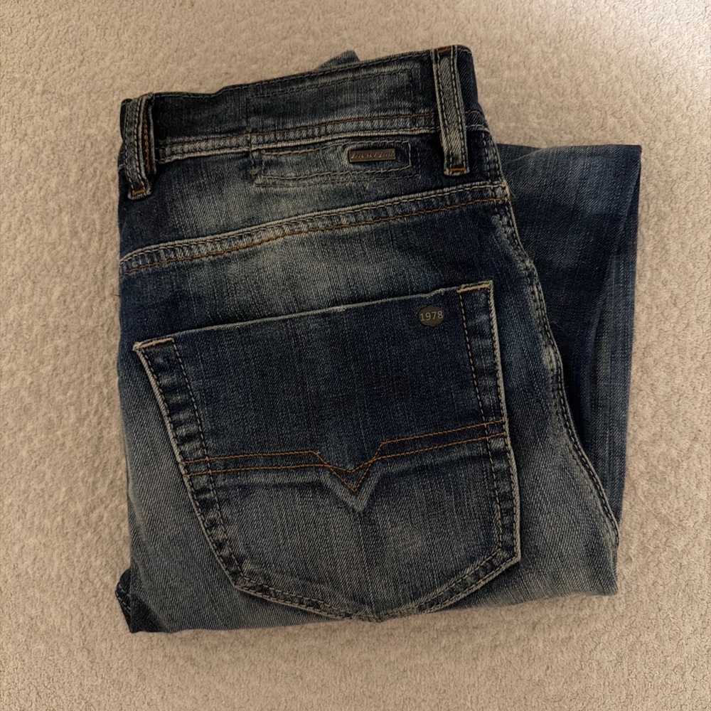 Diesel Women Dark Blue Slim Straight Jeans